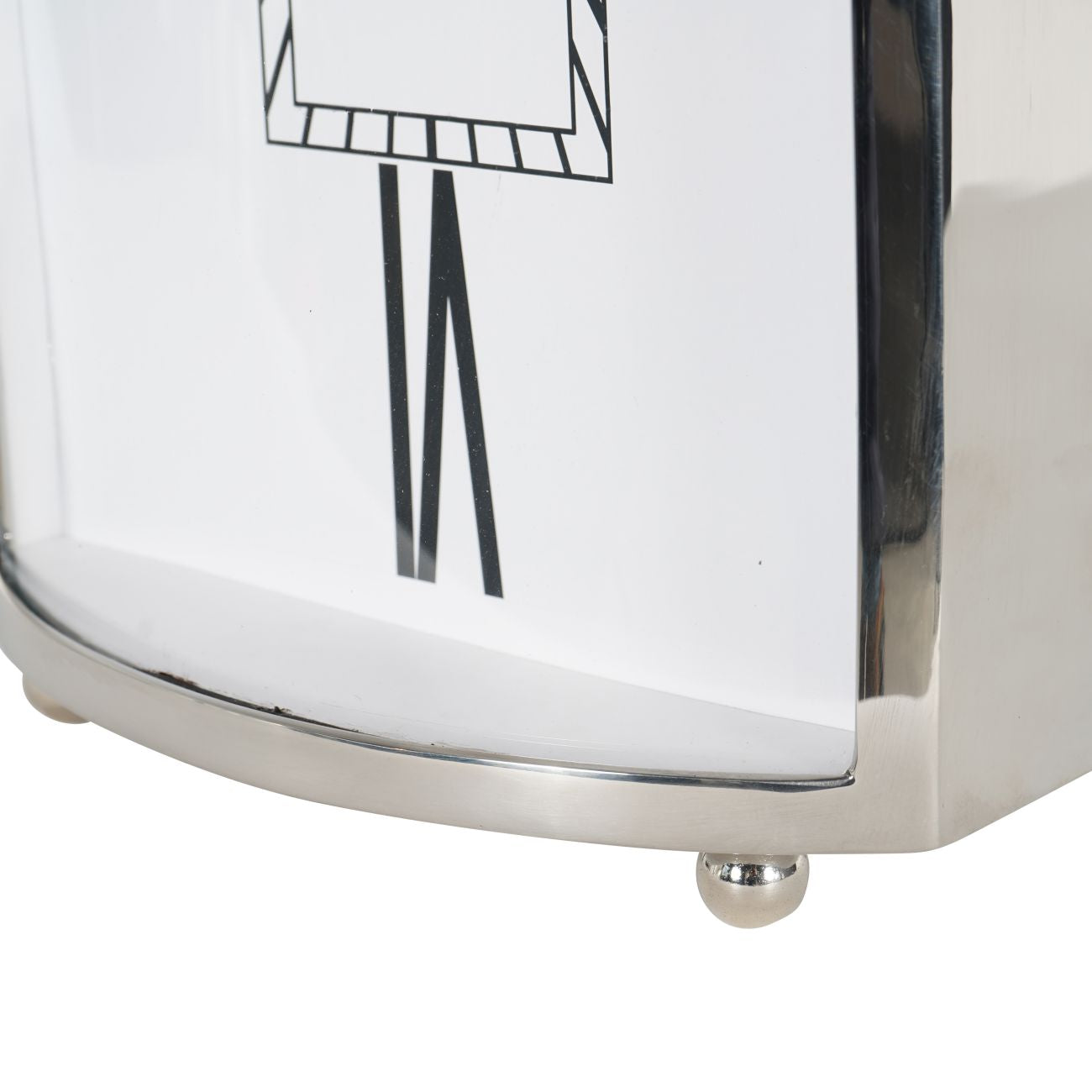 Johnson Nickel Finish Mantel Clock Large